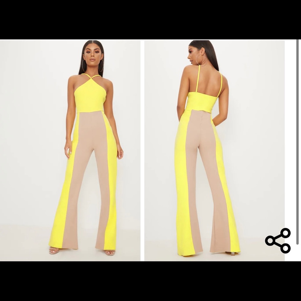 Colorblock jumpsuit very stretchy